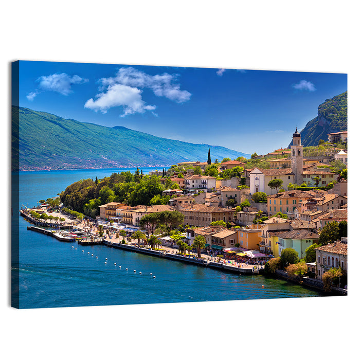 Limone Sul Garda Waterfront View Wall Art as a canvas print