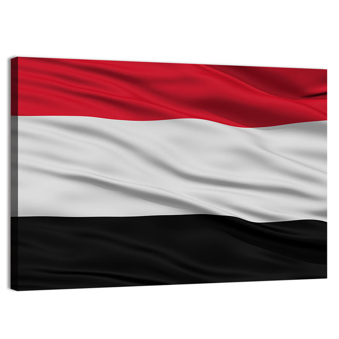 Flag of Yemen Wall Art as a canvas print