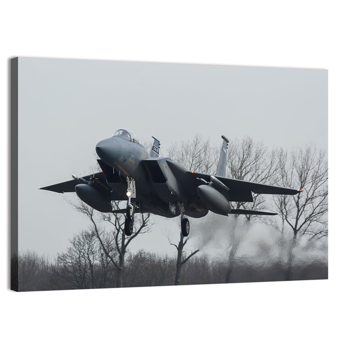 Usaf F-15 Eagle Landing Approach Wall Art as a canvas print