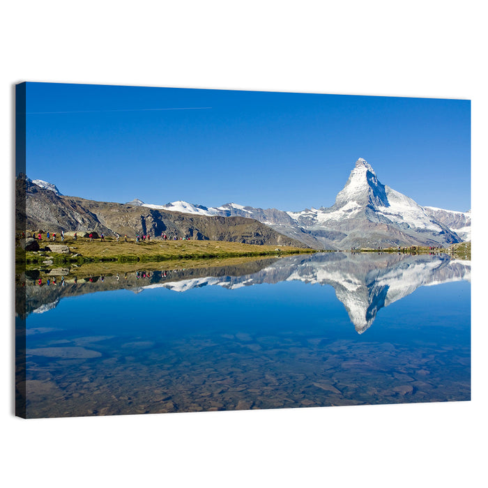 Matterhorn Lake Reflection Wall Art as a canvas print