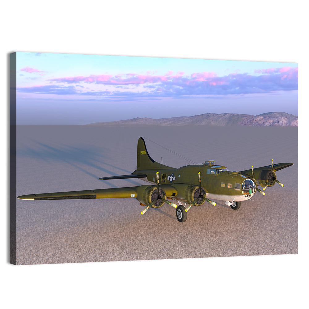 US Four-engine Propeller Bomber Wall Art