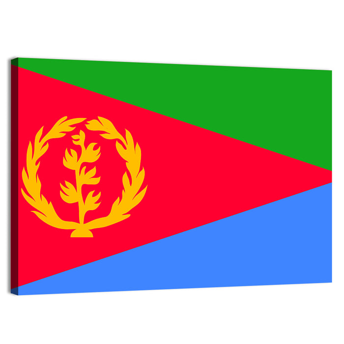 Eritrean National Flag Wall Art as a canvas print