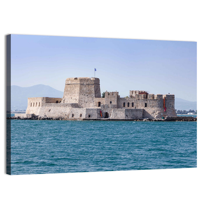 Bourtzi Castle at Sea, Nafplio Wall Art as a canvas print