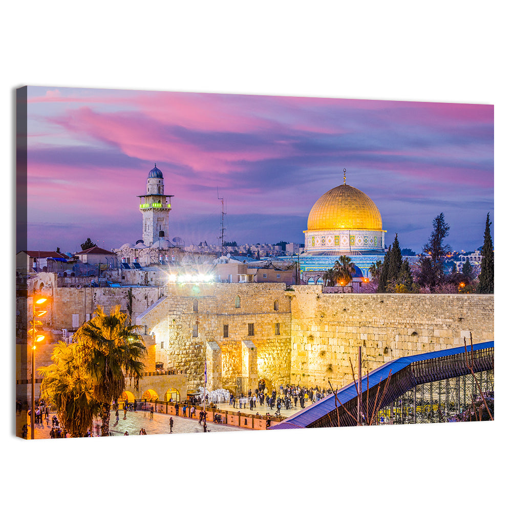 Temple Mount and Western , Jerusalem Wall Art, canvas print, landscape