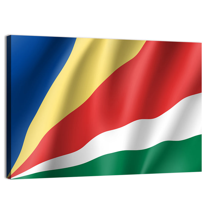 Seychelles Flag Wall Art as a canvas print