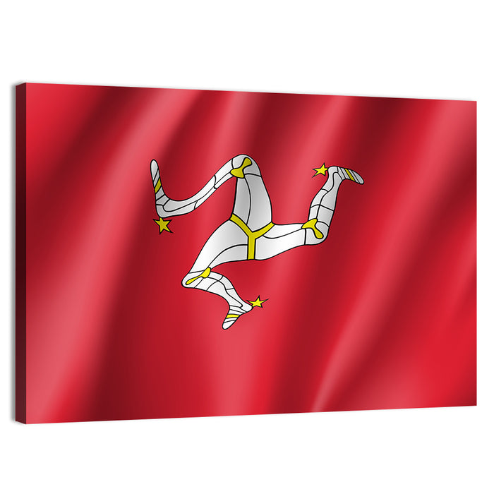 Isle of Man Flag Emblem Wall Art as a canvas print