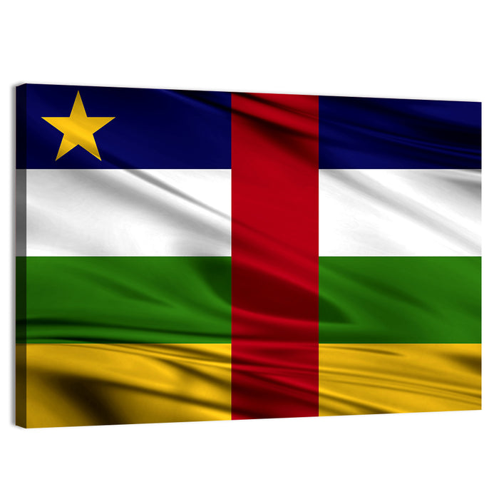 Central African Republic Flag Wall Art as a canvas print
