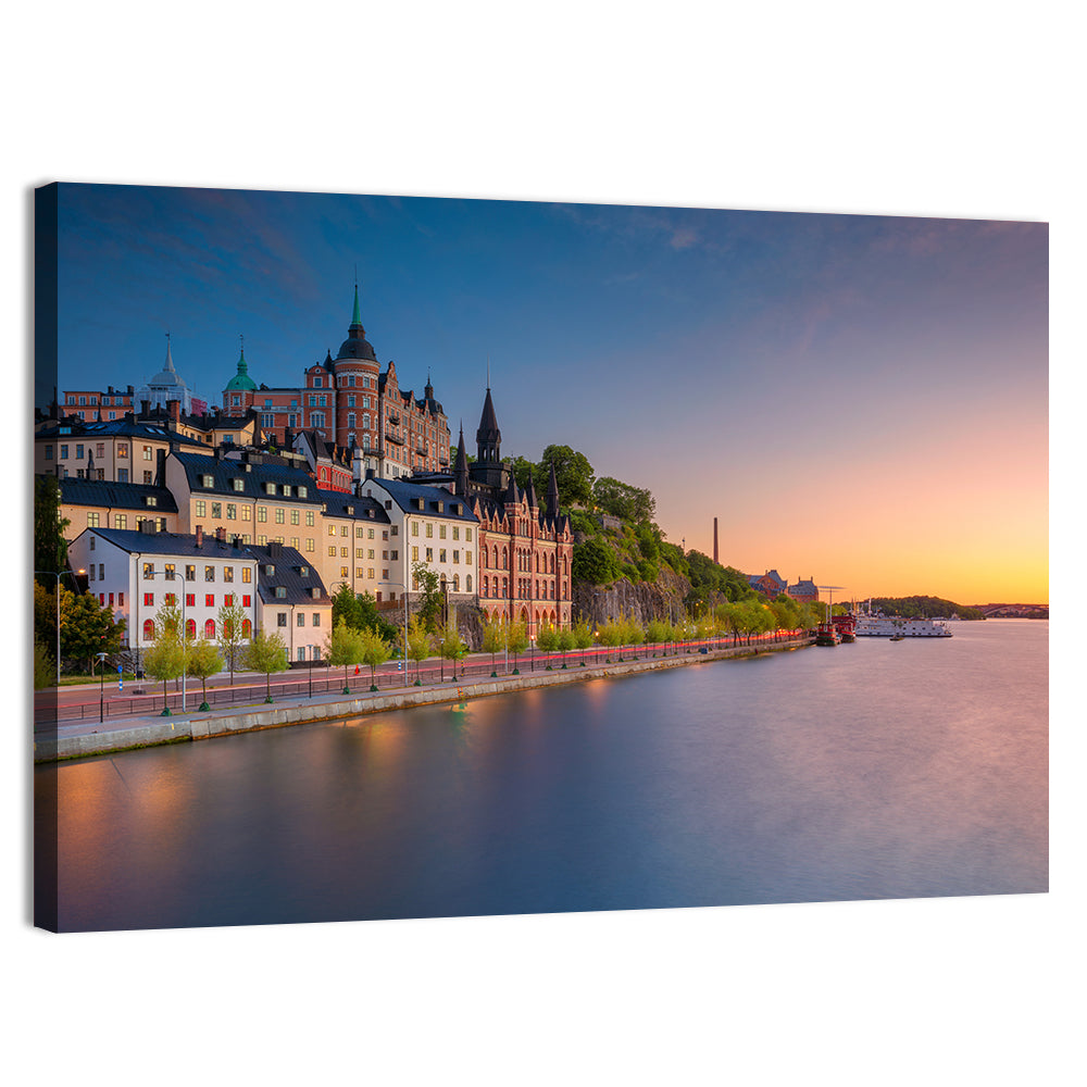 Stockholm Sunset Over Mariaberget Wall Art