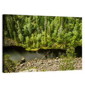 Scenic Forest Lake Finland Wall Art