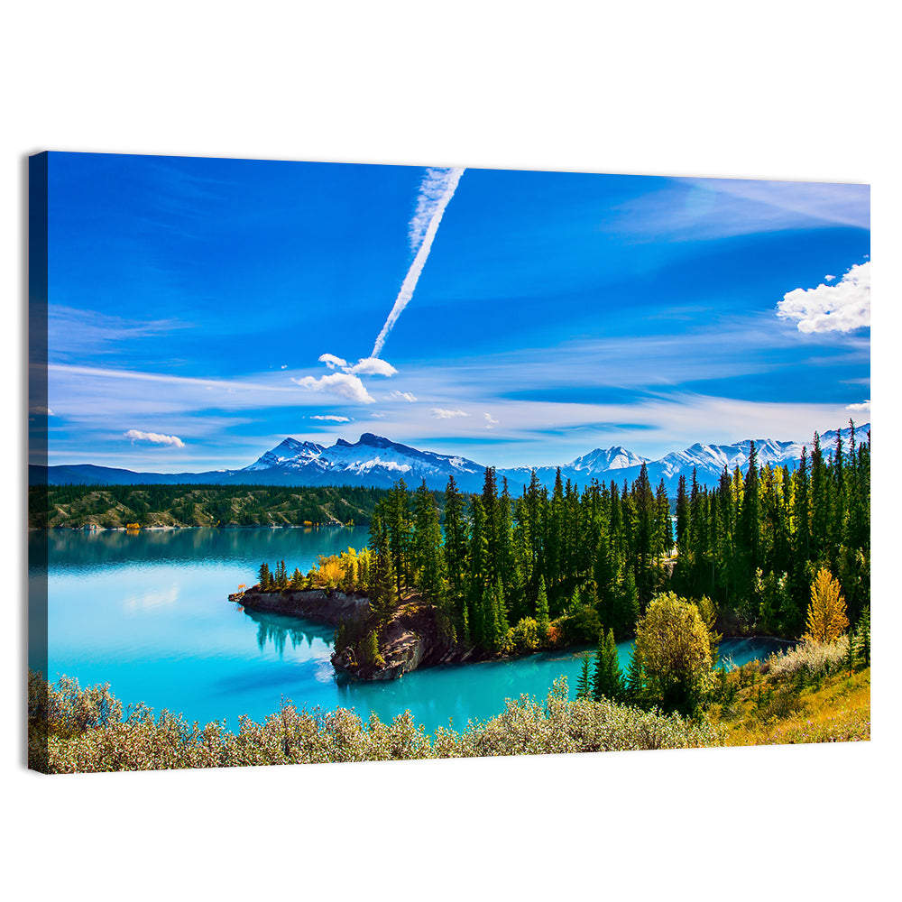Abraham Lake Shoreline Wall Art, canvas print, landscape