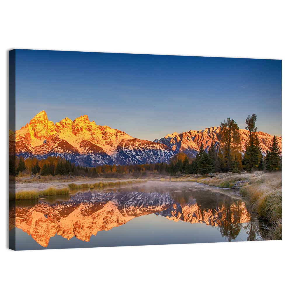 Grand Teton Sunrise Reflection Wall Art, canvas print, landscape