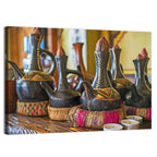 Clay Pots on African Cafe Counter Wall Art