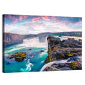 Goðafoss Waterfall at Dusk Wall Art