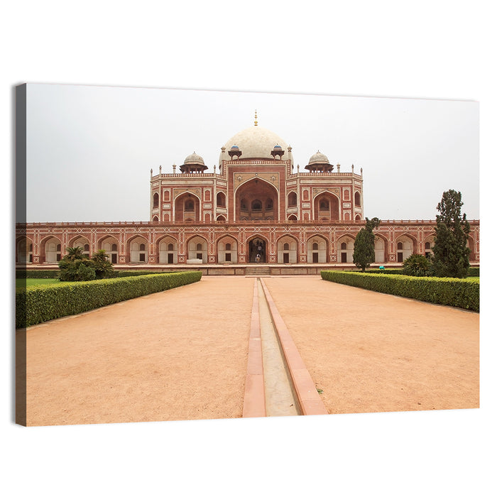Humayun's Tomb Courtyard View Wall Art as a canvas print