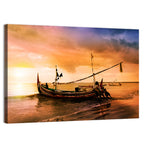 Fishing Boat on Bali Beach Wall Art