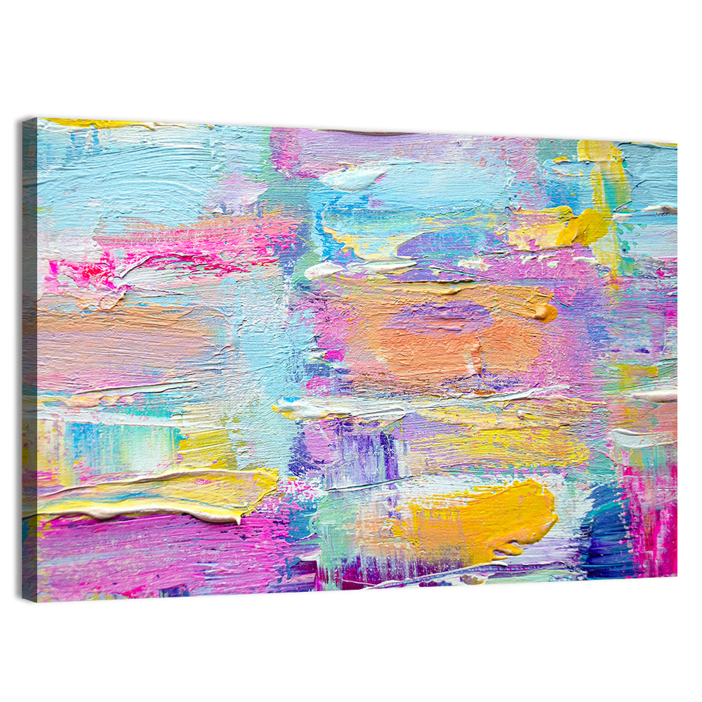 Vibrant Acrylic Brushstroke Abstract Wall Art, canvas print, landscape