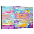 Vibrant Acrylic Brushstroke Abstract Wall Art