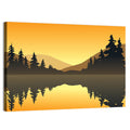 Golden Hour Lake Reflection Wall Art