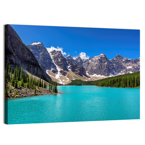 Moraine Lake In Banff National Park Wall Art