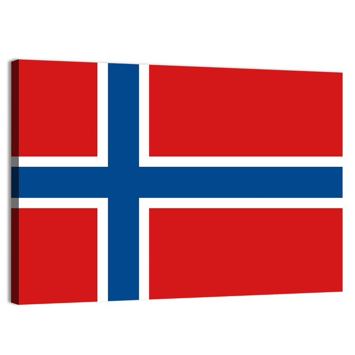 Norwegian Flag Graphic Wall Art as a canvas print