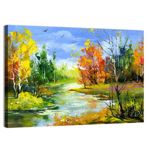 The Autumn Stream Wall Art