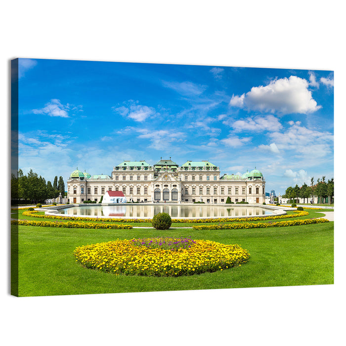 Belvedere Palace Garden View, Vienna Wall Art as a canvas print