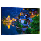 Hallstatt Lakeside at Dusk Wall Art