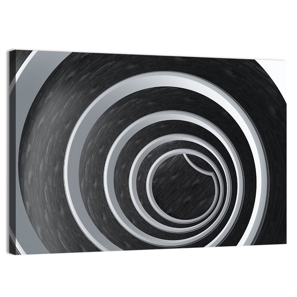 Concentric Spiral Tunnel Wall Art, canvas print, landscape