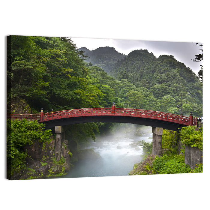 Red Shinkyo Bridge, Nikko Wall Art as a canvas print