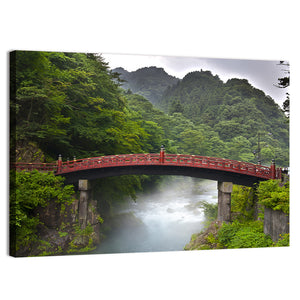 Red Sacred Bridge Shinkyo Japan Wall Art
