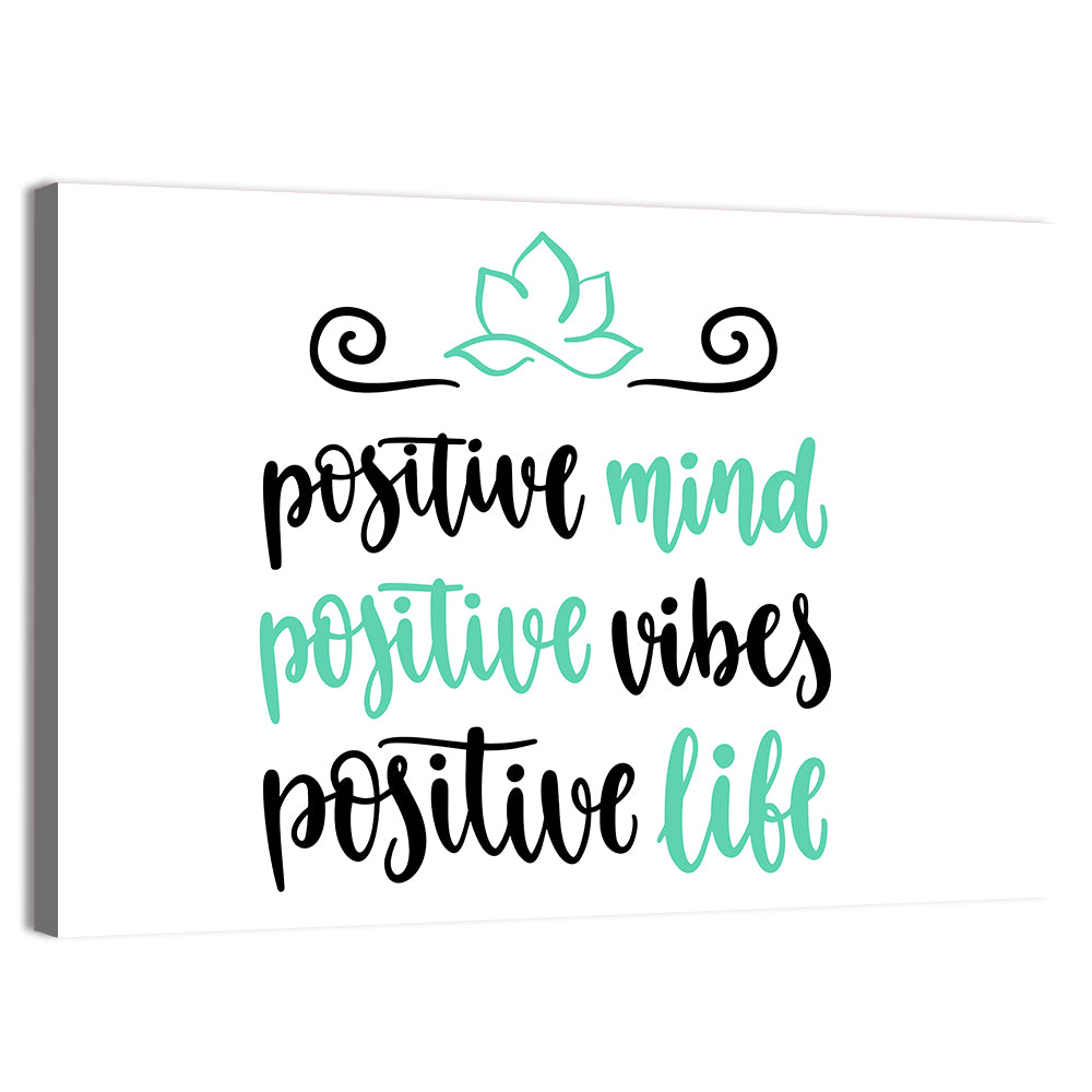 Lotus Yoga Inspirational Quote Wall Art, canvas print, landscape