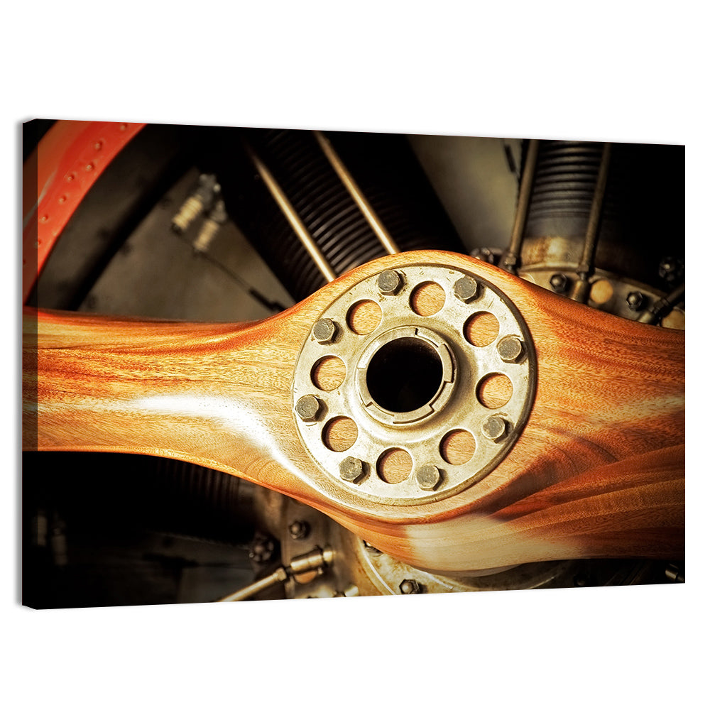 Vintage Wooden Propeller Wall Art, canvas print, landscape