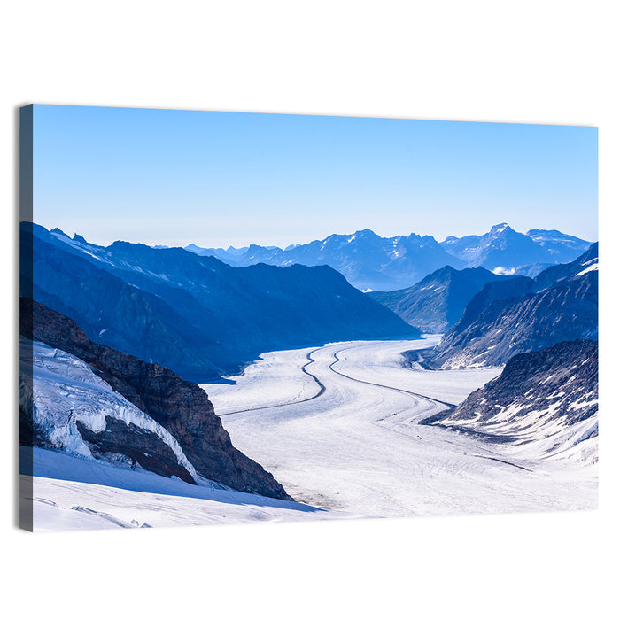 Aletsch Glacier Swiss Alps Wall Art as a canvas print