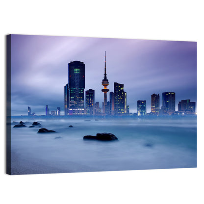 Kuwait City Skyline Wall Art