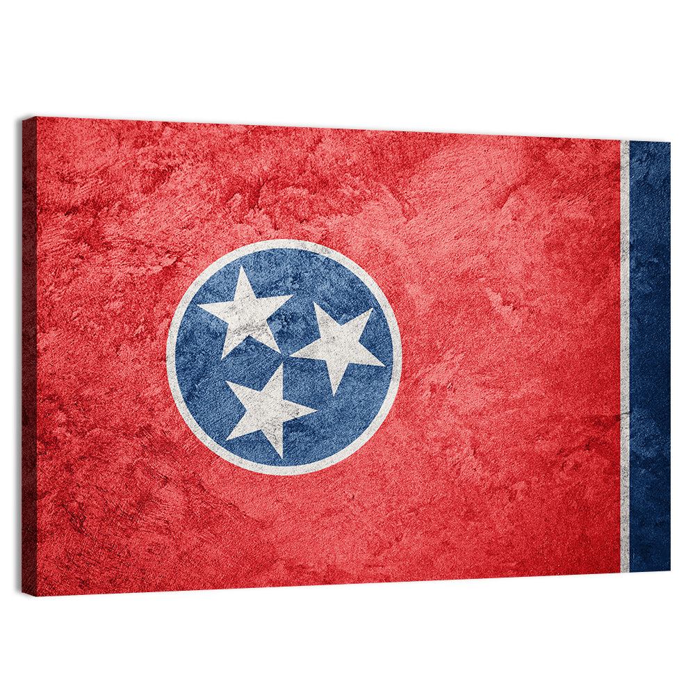 Tennessee State Flag Wall Art, canvas print, landscape