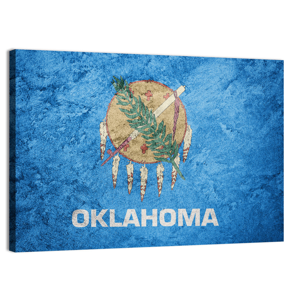 Grunge Oklahoma Flag Wall Art