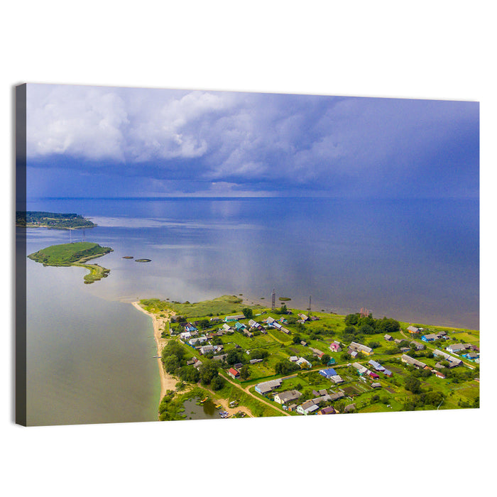 Pskov Lake and Talabski Islands Wall Art as a canvas print