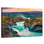 Godafoss Sunset Cascade Wall Art