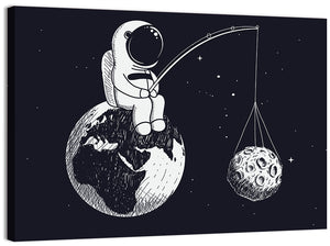 Little Astronaut Illustration Wall Art