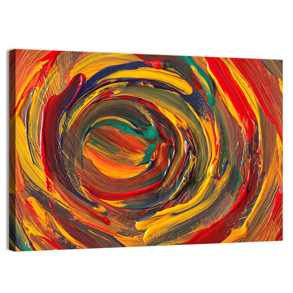 Vibrant Spiral Vortex Abstract Wall Art