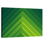 Green Chevron Geometric Abstract Wall Art