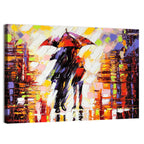 Couple Under Red Umbrella Wall Art