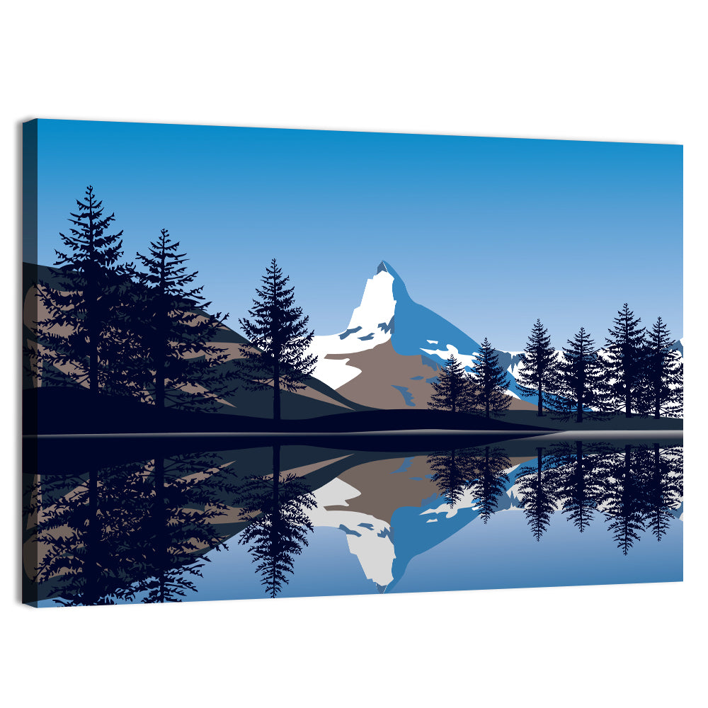 Alpine Lake Under the Matterhorn Wall Art