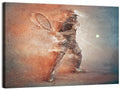 Tennis Player in Motion Wall Art