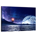 Hidden Moon Over Alien Sea Wall Art