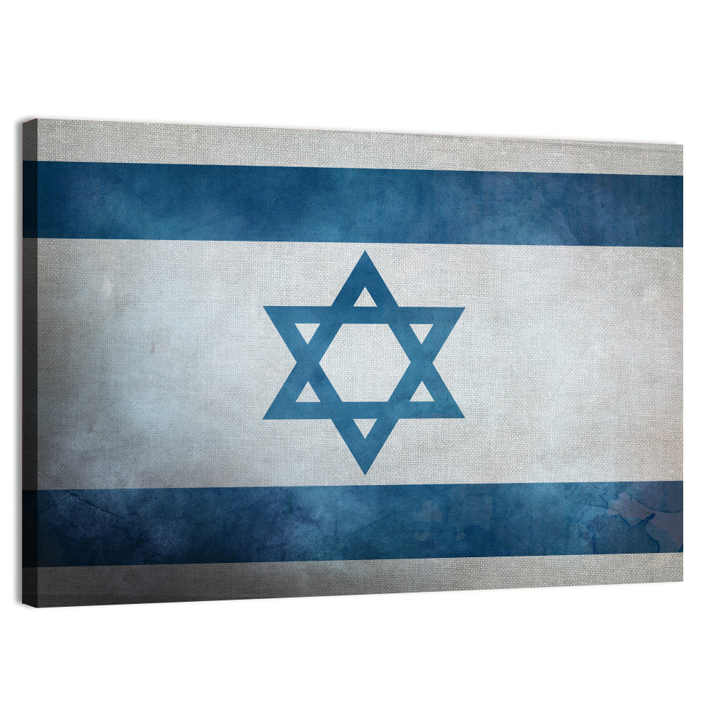 Israeli Flag with Star of David Wall Art