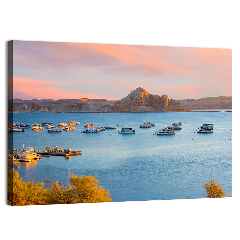 Houseboats on Lake Powell, Page Arizona Wall Art
