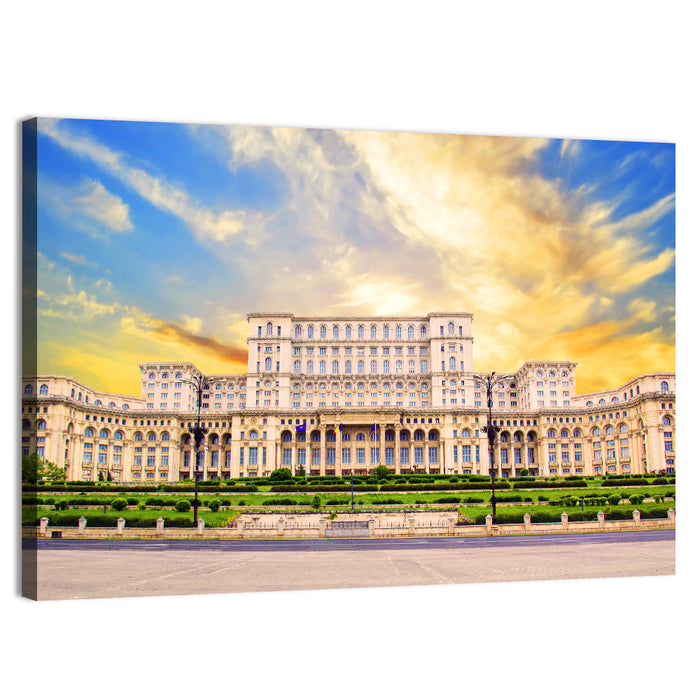 Palace of the Parliament, Bucharest Wall Art as a canvas print