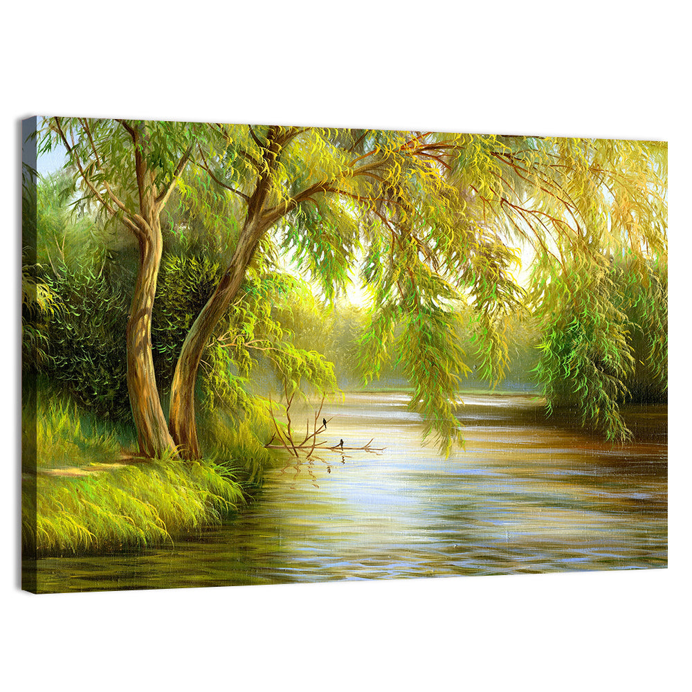 Summer Willow Lake Wall Art