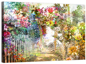 Spring Multicolored Illustration Wall Art